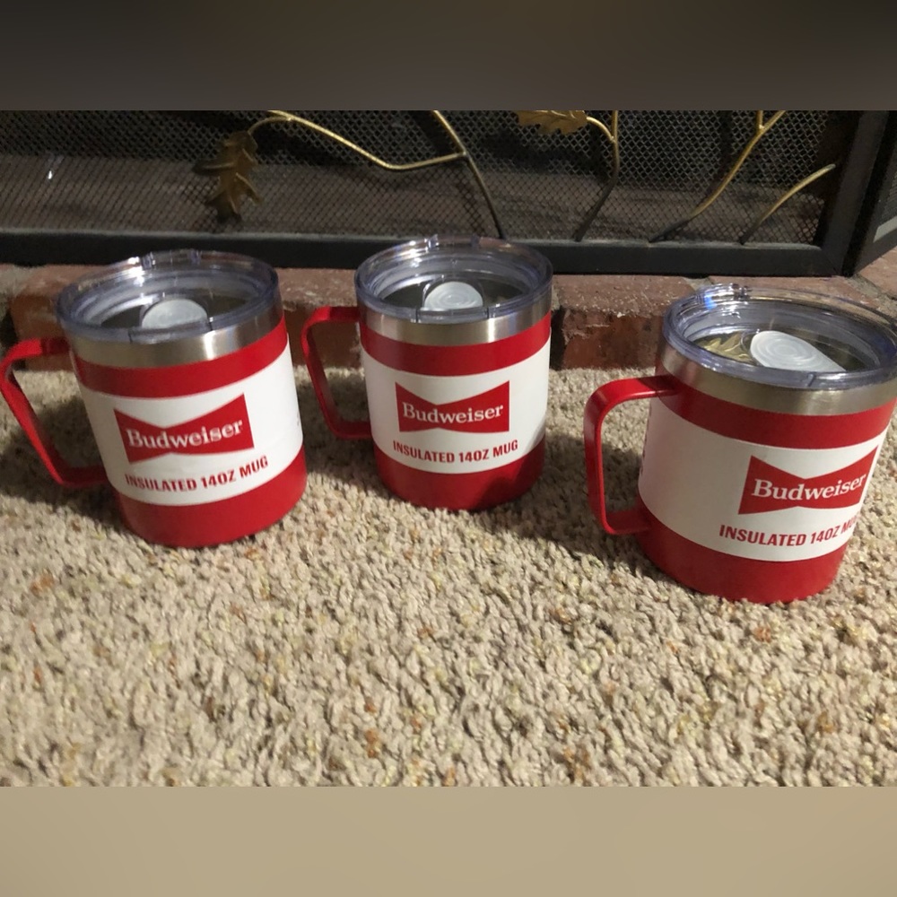 Budweiser 14oz Stainless Steel Insulated Mug with Handle